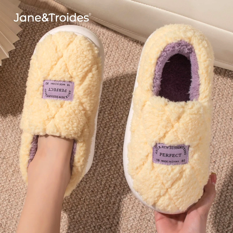 Jane Troides Winter Women Shoes Cotton Flat Slippers Men Platform Home Indoor Warm Plush Footwear Non-Slip Zapatillas Hombre
Jane Troides Winter Women Shoes Cotton Flat Slippers Men Platform Home Indoor Warm Plush Footwear Non-Slip Zapatillas Hombre