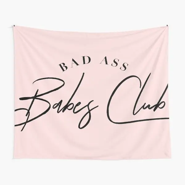 

Bad Ass Babes Club Tapestry Blanket Wall Decor Colored Home Bedspread Beautiful Yoga Living Room Mat Decoration Travel Towel