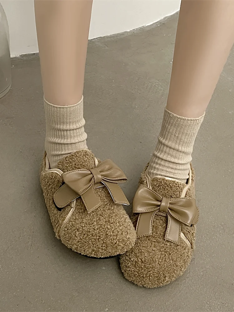 Loafers Fur Round Toe Bow-Knot Women Shoes Autumn Female Footwear All-Match Casual Sneaker Butterfly Fall Dress Winter Moccasin
Loafers Fur Round Toe Bow-Knot Women Shoes Autumn Female Footwear All-Match Casual Sneaker Butterfly Fall Dress Winter Moccasin