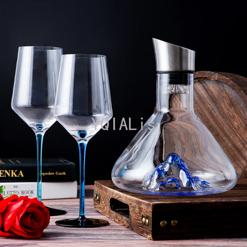 Blue Green Bottom Iceberg 1500-2000Ml Creative Crystal Glass Waterfall Speedy Separator Red Wine Pourer Luxury Bottle Hip Flask
Blue Green Bottom Iceberg 1500-2000Ml Creative Crystal Glass Waterfall Speedy Separator Red Wine Pourer Luxury Bottle Hip Flask