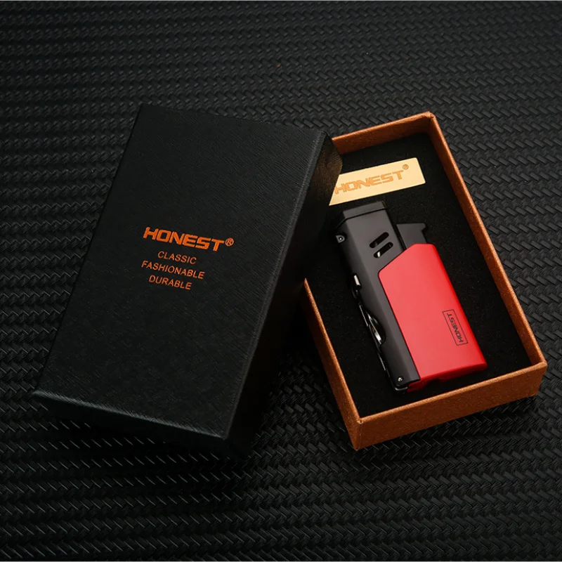 

2023 New Windproof Jet Cigarette Lighters Moxibustion Cigar Special Portable Outdoor Large Capacity Lighter Butane Gas Lighters