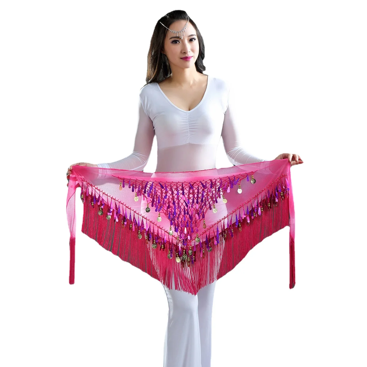 Женский треугольный шарф-цепь для танца живота
Женский треугольный шарф-цепь для танца живота