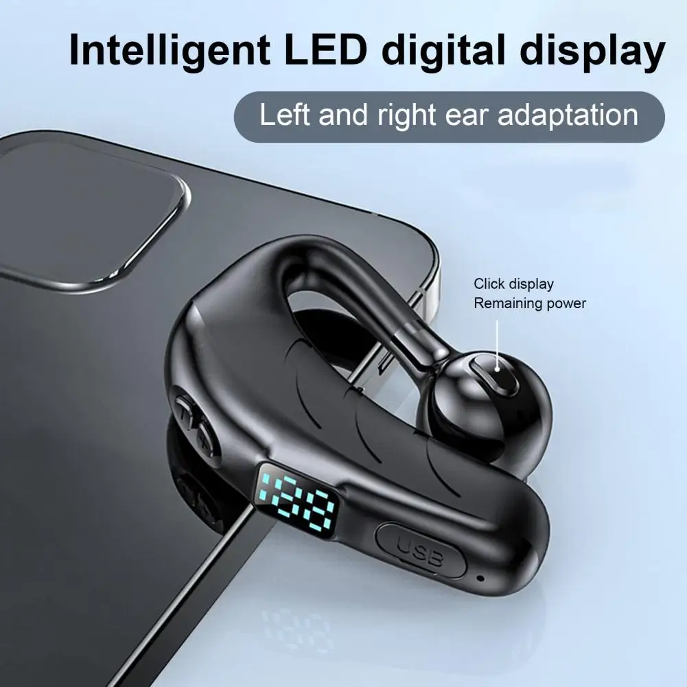 Wireless Earphone HiFi Sound Digital Display Long Standby Time Ear Hook Bluetooth-compatible Earpiece for Business
Wireless Earphone HiFi Sound Digital Display Long Standby Time Ear Hook Bluetooth-compatible Earpiece for Business