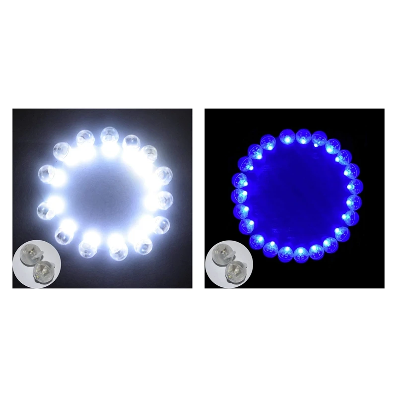 200Pcs Round Led Flash Ball Lamp Balloon Light Long Standby Time For Party - 100Pcs Blue & 100Pcs White
200Pcs Round Led Flash Ball Lamp Balloon Light Long Standby Time For Party - 100Pcs Blue & 100Pcs White