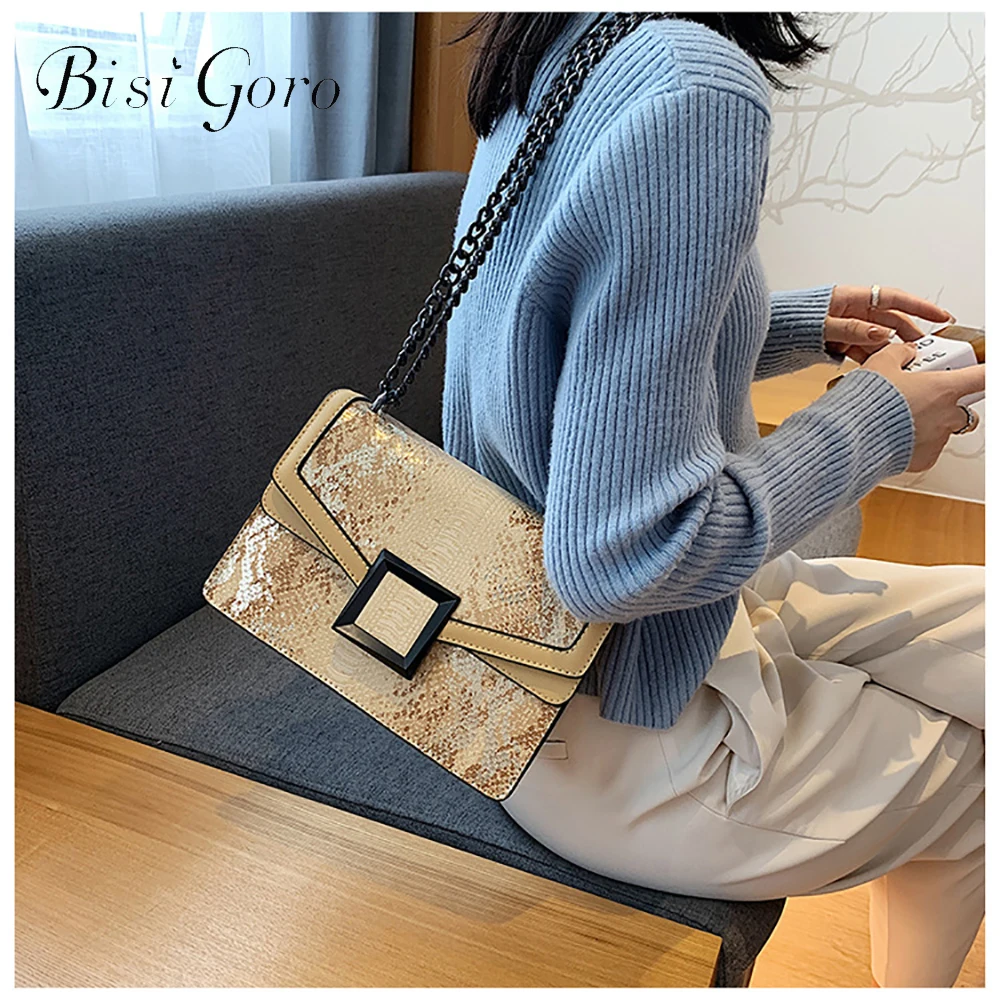 Bisi Goro Luxury Brands Bags Chain Square 2023 New Serpentine Fashion Women's Crossbody Bag One Shoulder Ladies Leather Handbag 
Bisi Goro Luxury Brands Bags Chain Square 2023 New Serpentine Fashion Women's Crossbody Bag One Shoulder Ladies Leather Handbag