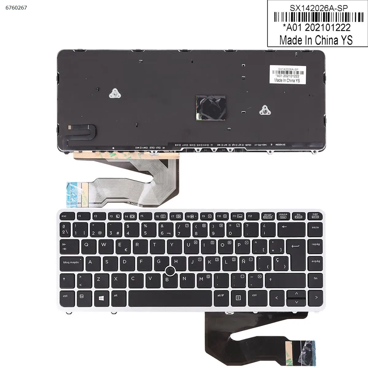 SP Клавиатура для ноутбука HP EliteBook 840 G1 с черной подсветкой и точечной палочкой
SP Клавиатура для ноутбука HP EliteBook 840 G1 с черной подсветкой и точечной палочкой