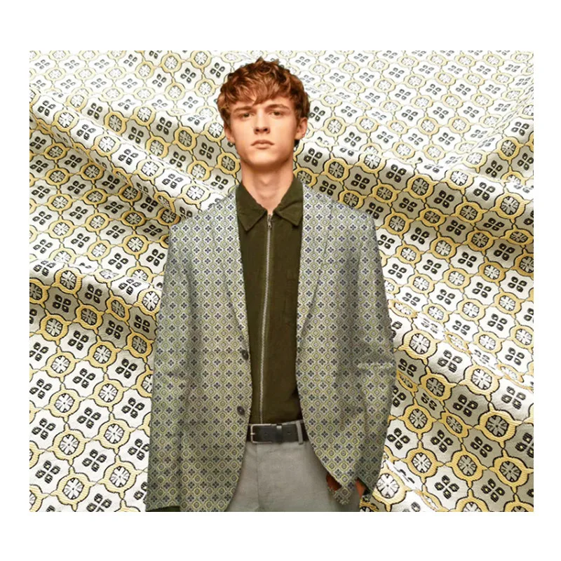 European-style Yarn-dyed Jacquard Fabric Men's Dress Suit Windbreaker Brocade Fashion Big Name Diy Sew Material by the Yard
European-style Yarn-dyed Jacquard Fabric Men's Dress Suit Windbreaker Brocade Fashion Big Name Diy Sew Material by the Yard