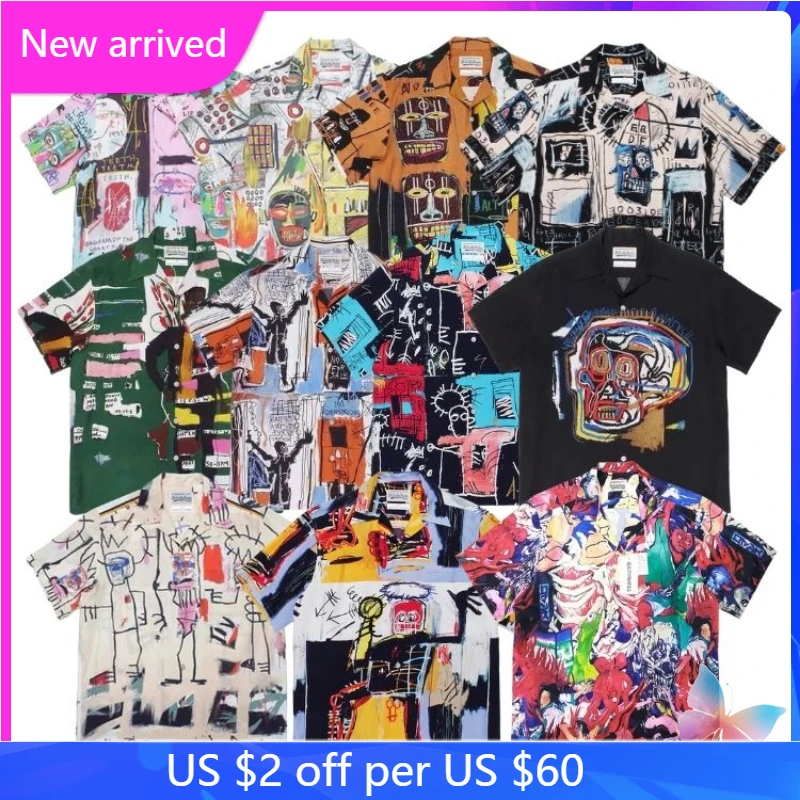 High Quality Full Print Graffiti WACKO Shirts Men Women Large Size Hawaiian Short-sleeved Shirt
High Quality Full Print Graffiti WACKO Shirts Men Women Large Size Hawaiian Short-sleeved Shirt