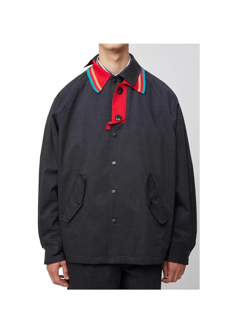 Spliced irregular lapel loose Jackets Trendy and fashionable outerwear Jackets for men Clothes coats outerwears Clothing jacket
Spliced irregular lapel loose Jackets Trendy and fashionable outerwear Jackets for men Clothes coats outerwears Clothing jacket