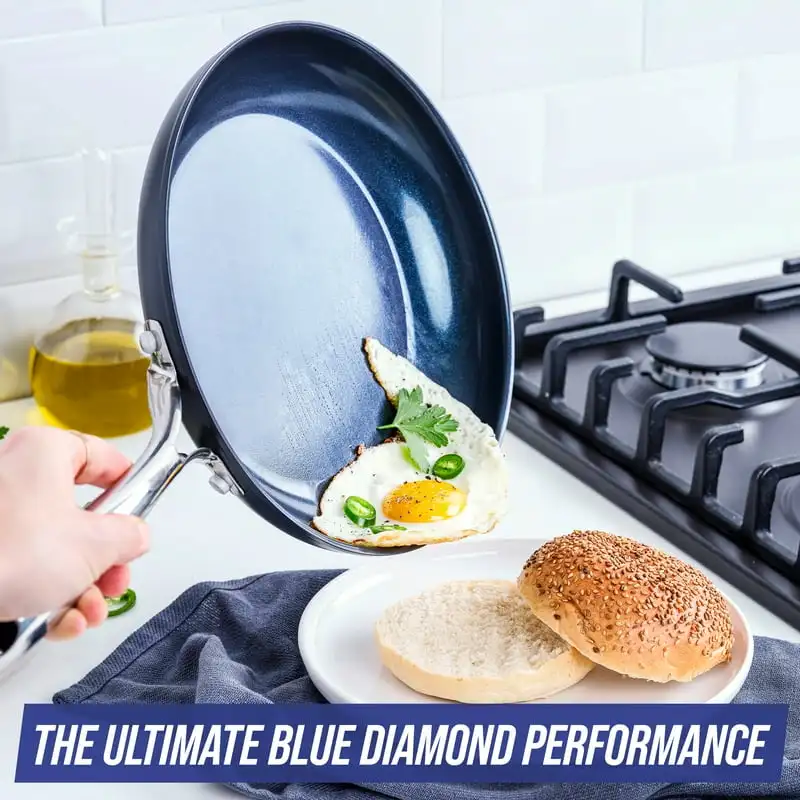 Diamond Hard Anodized Toxin-Free Ceramic, Metal Utensil Safe Frying Pan, 8"
Diamond Hard Anodized Toxin-Free Ceramic, Metal Utensil Safe Frying Pan, 8"