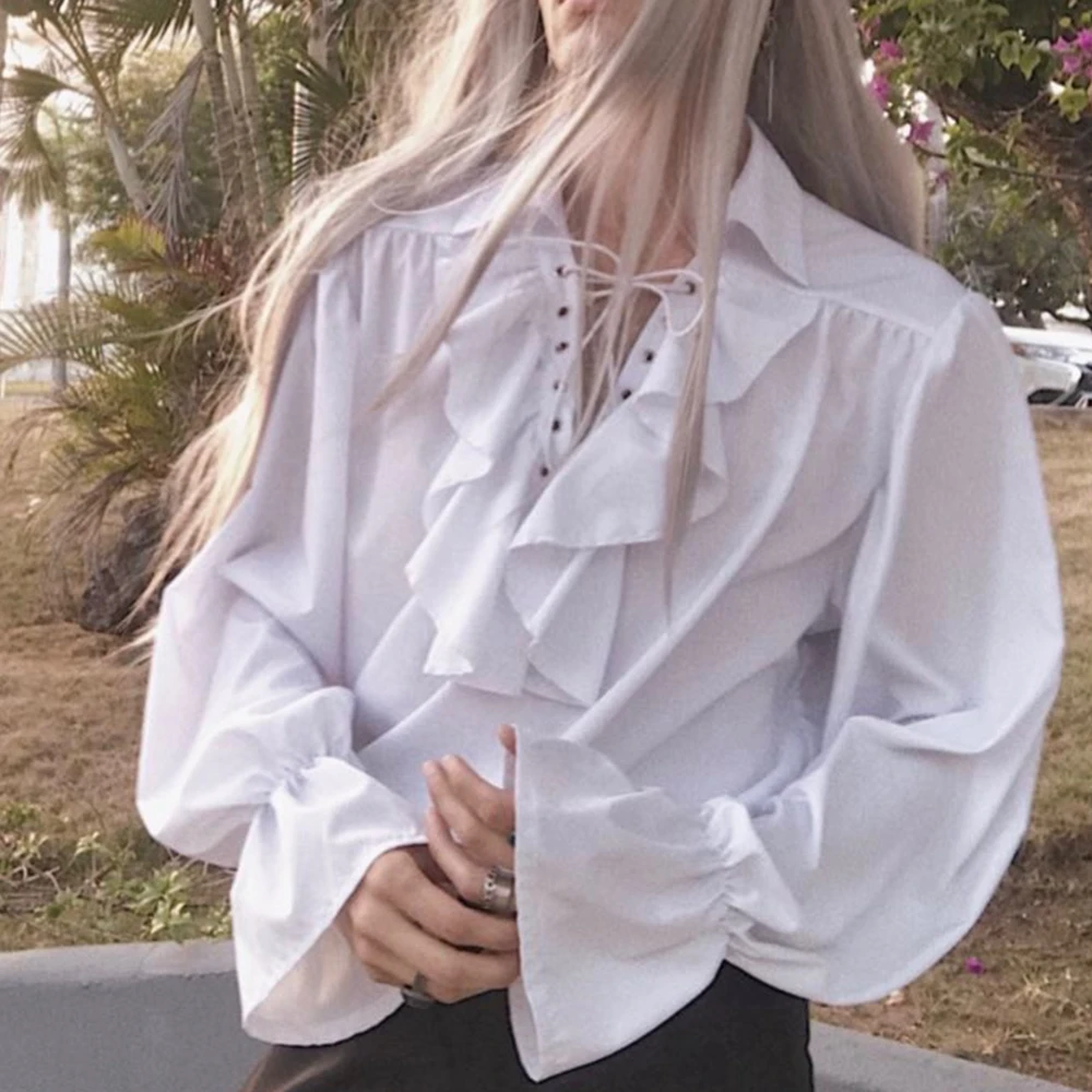 Men Pirate Shirt Vampire Prince Poet Shirts Medieval Buccaneer Frills Lace Up Renaissance Vintage Gothic Viking Blouse Tops
Men Pirate Shirt Vampire Prince Poet Shirts Medieval Buccaneer Frills Lace Up Renaissance Vintage Gothic Viking Blouse Tops