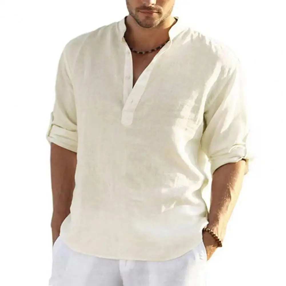 Men Cotton Linen T-shirts Summer V Collarless Long Sleeve Solid Sand Beachwear Office Man Tee Shirt Tops BSDFS-ZT167
Men Cotton Linen T-shirts Summer V Collarless Long Sleeve Solid Sand Beachwear Office Man Tee Shirt Tops BSDFS-ZT167