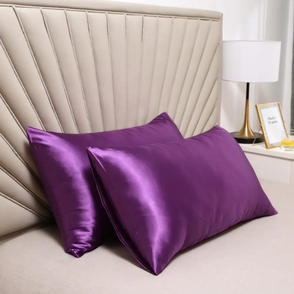2pcs Pillowcase, Artificial Silk Soft Breathable Skin-friendly Solid Color Cushion Cover Satin Pillow Case For Hair Skin 51x66cm
2pcs Pillowcase, Artificial Silk Soft Breathable Skin-friendly Solid Color Cushion Cover Satin Pillow Case For Hair Skin 51x66cm