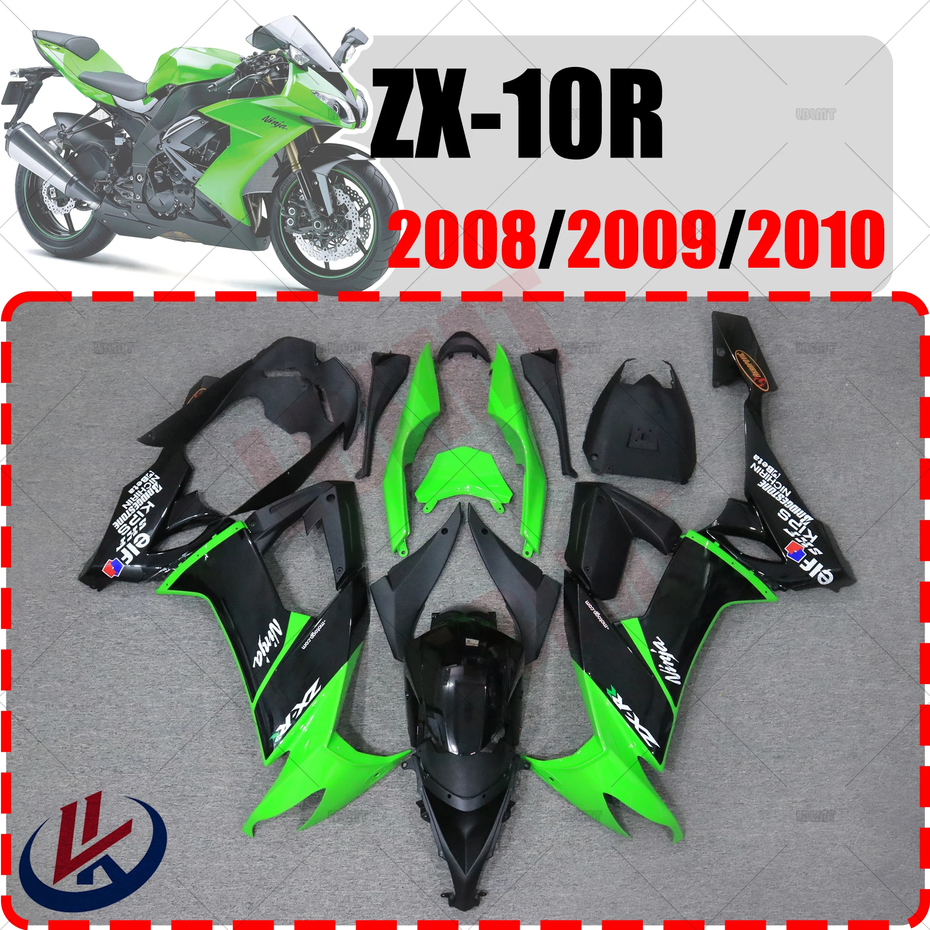 For KAWASAKI ZX10R ZX-10R 2008 2009 2010 ABS injection molding Fairing Kit Body Bodywork Fairing ZX 10R 08 09 10 Full Fairing
For KAWASAKI ZX10R ZX-10R 2008 2009 2010 ABS injection molding Fairing Kit Body Bodywork Fairing ZX 10R 08 09 10 Full Fairing
