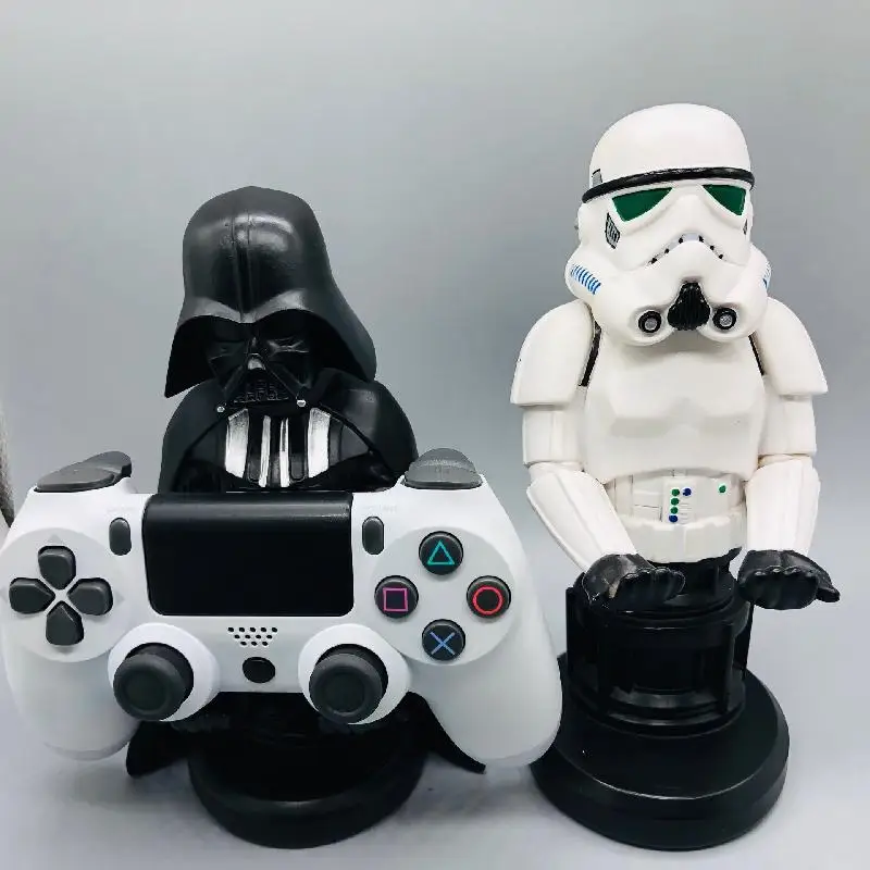 

Star Wars Action Figure Groot White Black Samurai Darth Vader Ornaments Creative Game Handle Phone Holder Model Toy Shop Decor