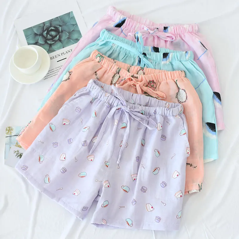 Women Cotton Shorts Double Gauze Home Pajama Pants Sleep Bottoms Summer Casual Beach Pants Sleep Wear Lounge Pajama Shorts
Women Cotton Shorts Double Gauze Home Pajama Pants Sleep Bottoms Summer Casual Beach Pants Sleep Wear Lounge Pajama Shorts