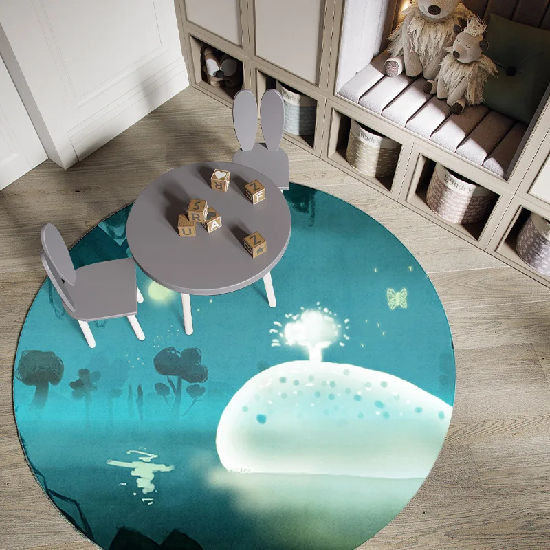 Cartoon Whale Carpet Kids Play Crawl Area Rug Round Cartoon Floor Mat Living Room Carpet Chair Bath Kitchen Non-slip Rug Doormat
Cartoon Whale Carpet Kids Play Crawl Area Rug Round Cartoon Floor Mat Living Room Carpet Chair Bath Kitchen Non-slip Rug Doormat