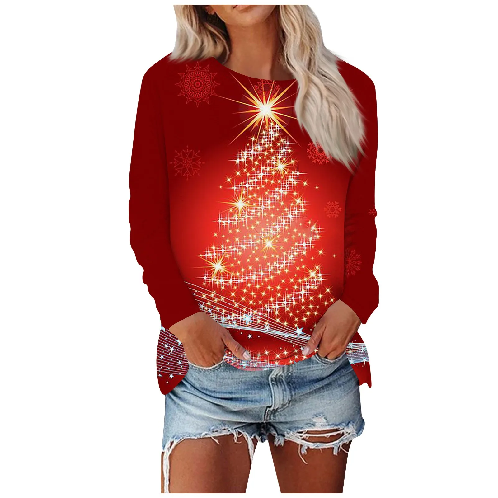 New Christmas Print Pullover Women'S Round Neck Cartoon Printed Pullover Tops Fashion Casual Long Sleeve Tops Ropa De Mujer
New Christmas Print Pullover Women'S Round Neck Cartoon Printed Pullover Tops Fashion Casual Long Sleeve Tops Ropa De Mujer