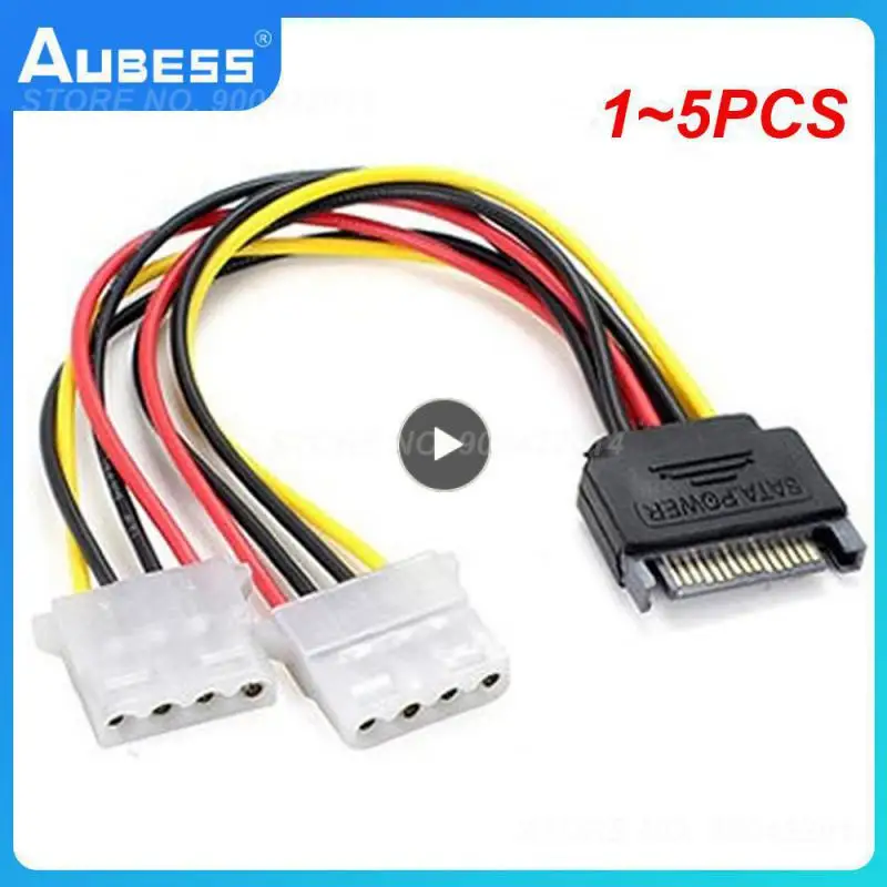 Кабель питания Molex IDE-2 серии ATA, кабель питания для жестких дисков SATA Y, разветвитель, переходник с двух жестких дисков, 1 ~ 5 шт. 
Кабель питания Molex IDE-2 серии ATA, кабель питания для жестких дисков SATA Y, разветвитель, переходник с двух жестких дисков, 1 ~ 5 шт.
