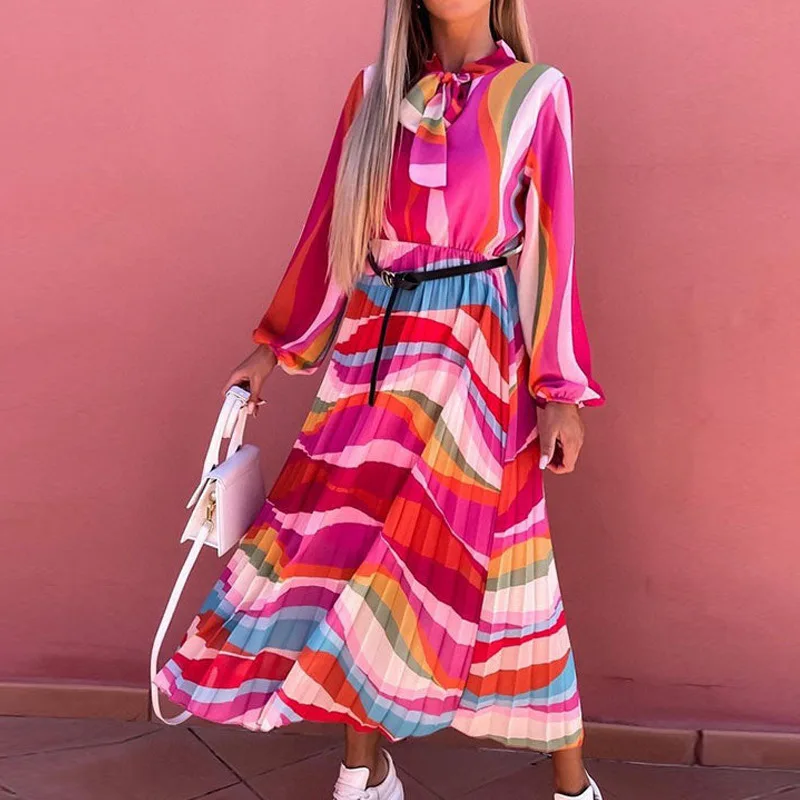 2022 Autumn New Women's Clothing Retro Elegant Fashion National Style Printed Long Sleeve Pleated Dress for Women Commuter Dress
2022 Autumn New Women's Clothing Retro Elegant Fashion National Style Printed Long Sleeve Pleated Dress for Women Commuter Dress