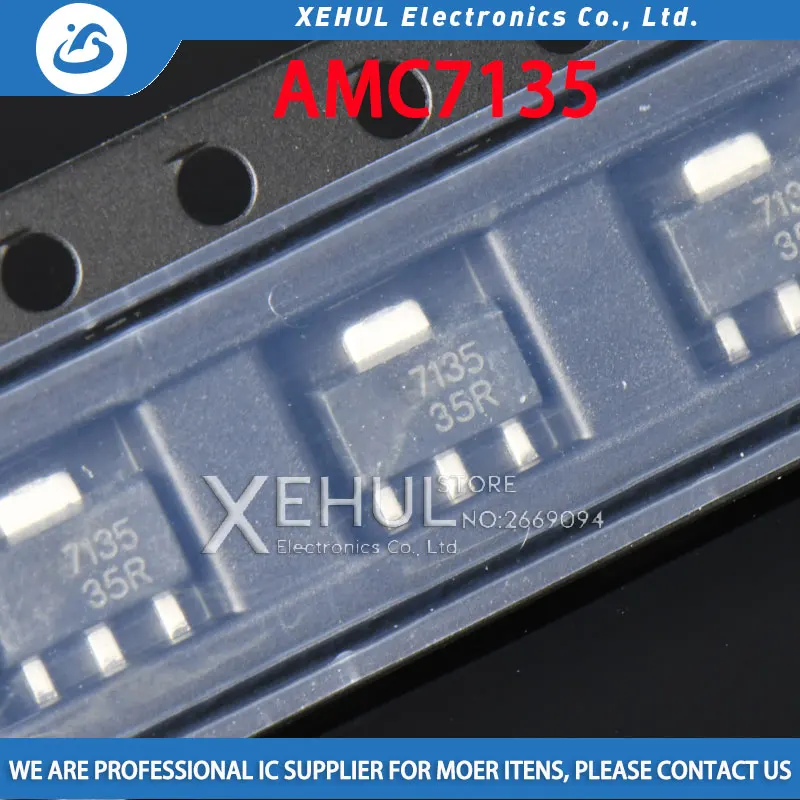 

10-100pcs/lot L7135 AMC7135 constant current 350mA / 2.7-6V LED driver chip SOT-89 new original