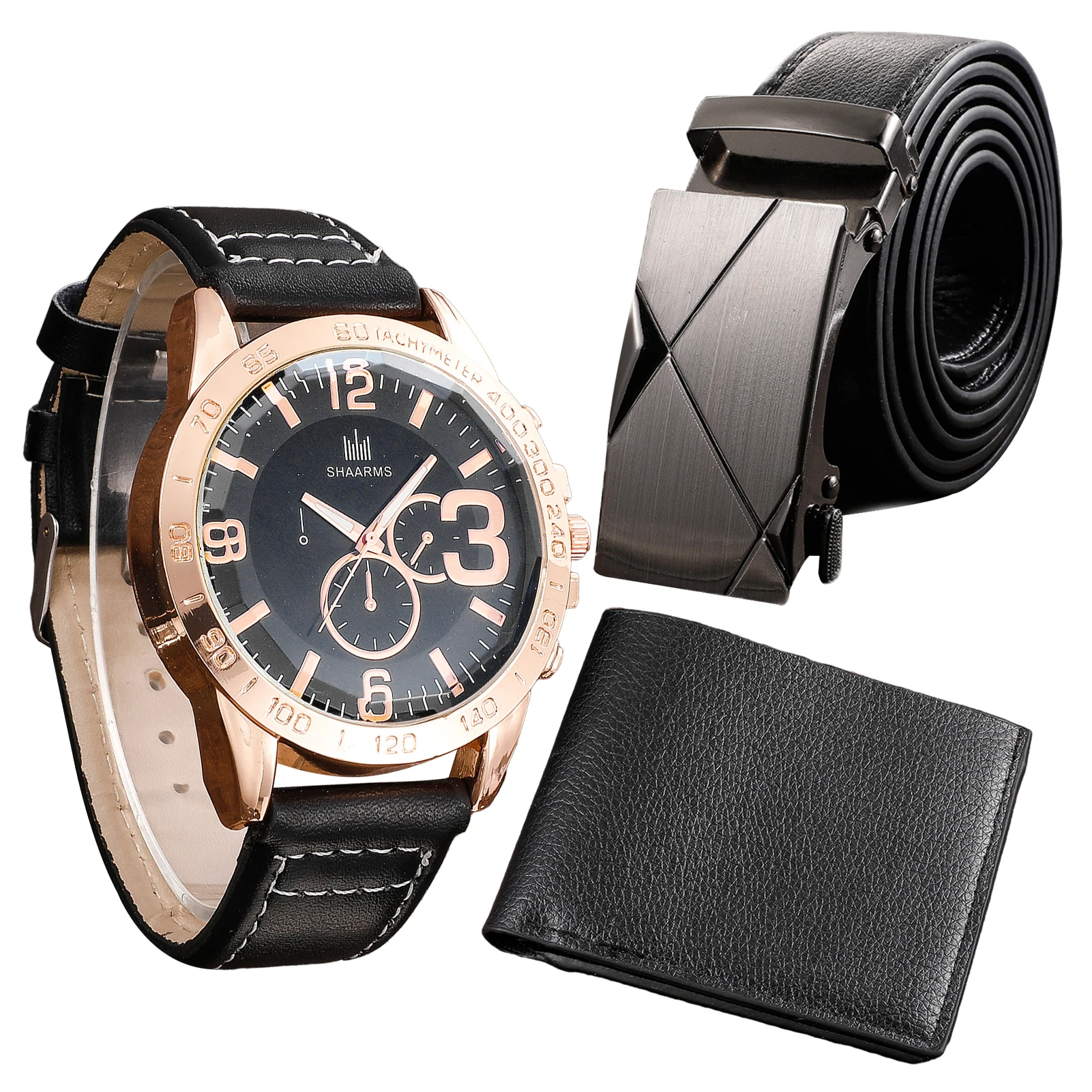 3 шт./комплект, мужские часы + кошелек + ремень
3 шт./комплект, мужские часы + кошелек + ремень