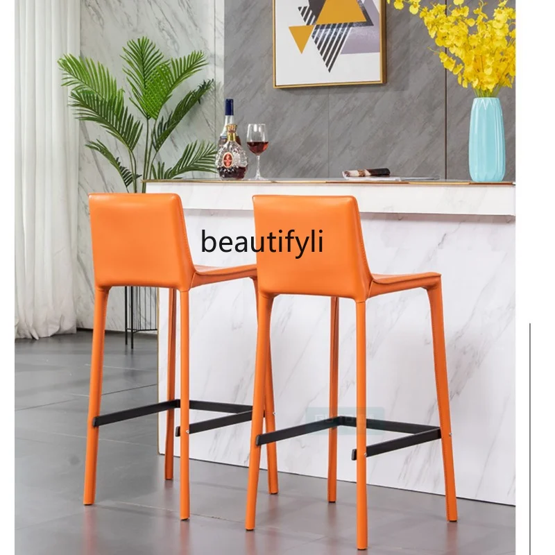 Light Luxury Bar Chair Simple Modern Bar Stool Personality Saddle Leather Coffee Shop Bar Stool Tall Feet Bar Stool
Light Luxury Bar Chair Simple Modern Bar Stool Personality Saddle Leather Coffee Shop Bar Stool Tall Feet Bar Stool
