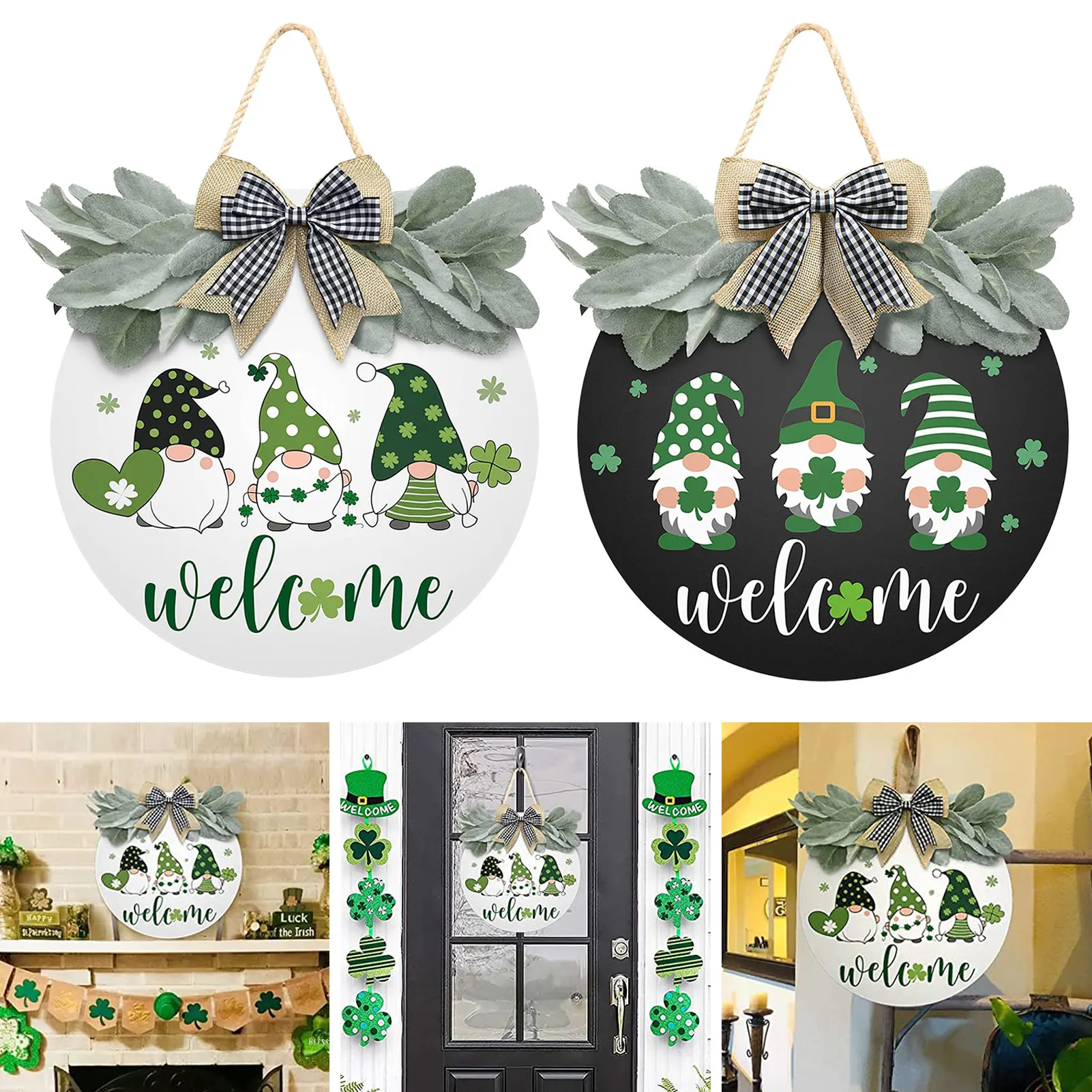 St. Patrick's Day Welcome Sign for Front Door Handmade St. Patrick's Day Wreath for Front Door Decoration Shamrock Door Sign
St. Patrick's Day Welcome Sign for Front Door Handmade St. Patrick's Day Wreath for Front Door Decoration Shamrock Door Sign