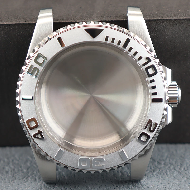 

Men's Silvery 40mm Watch Case 316L Stainless Steel For Seiko YACHT-MASTER Series NH35 NH36 NH38 Movement 28.5mm Dial Mod Parts