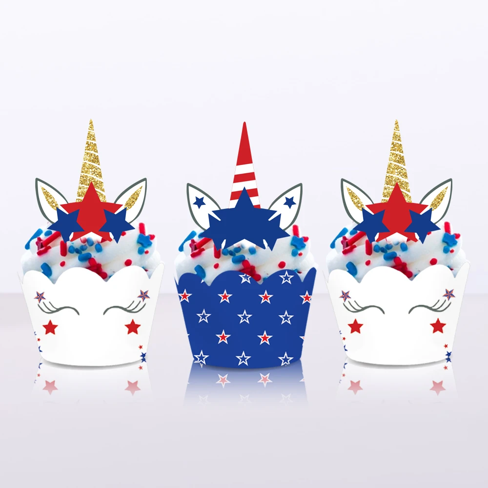24sets USA National Flag July 4th Day Party Cake Toppers Borders Happy Independence Day Festival Party Cake Decorating Supplies
24sets USA National Flag July 4th Day Party Cake Toppers Borders Happy Independence Day Festival Party Cake Decorating Supplies