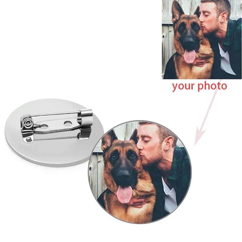 Personalized Photo Custom Pictures Brooches Men Women Glass Cabochon Silver Plated Backpack Lapel Pin Button Badges Bisuteria
Personalized Photo Custom Pictures Brooches Men Women Glass Cabochon Silver Plated Backpack Lapel Pin Button Badges Bisuteria
