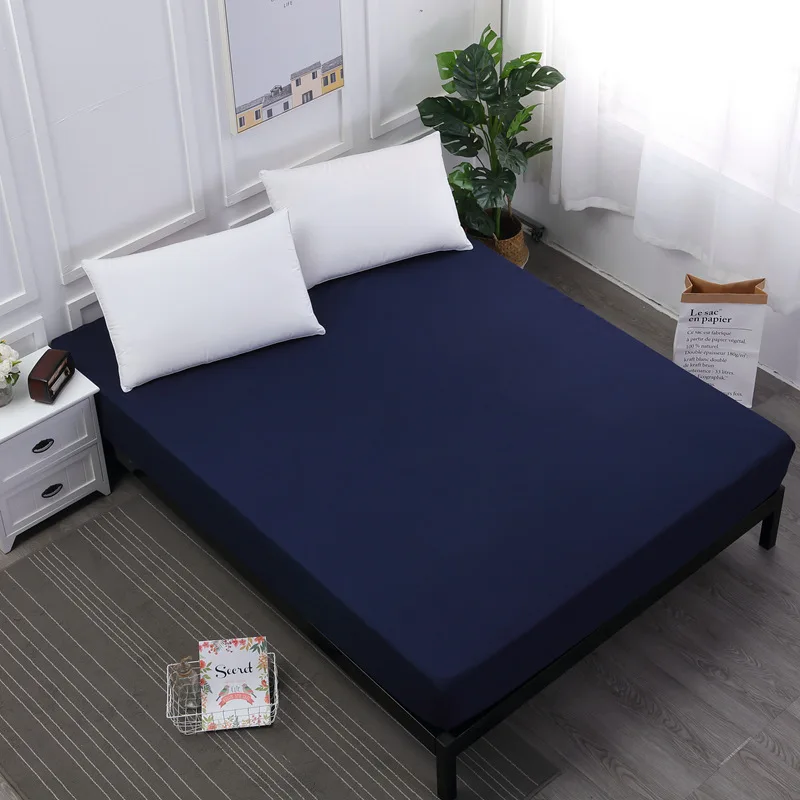 Solid Color Fitted Sheet with Elastic Polyester Waterproof Mattress Cover Queen/King Size Bed Sheet (No Pillowcase) XF1163-5
Solid Color Fitted Sheet with Elastic Polyester Waterproof Mattress Cover Queen/King Size Bed Sheet (No Pillowcase) XF1163-5