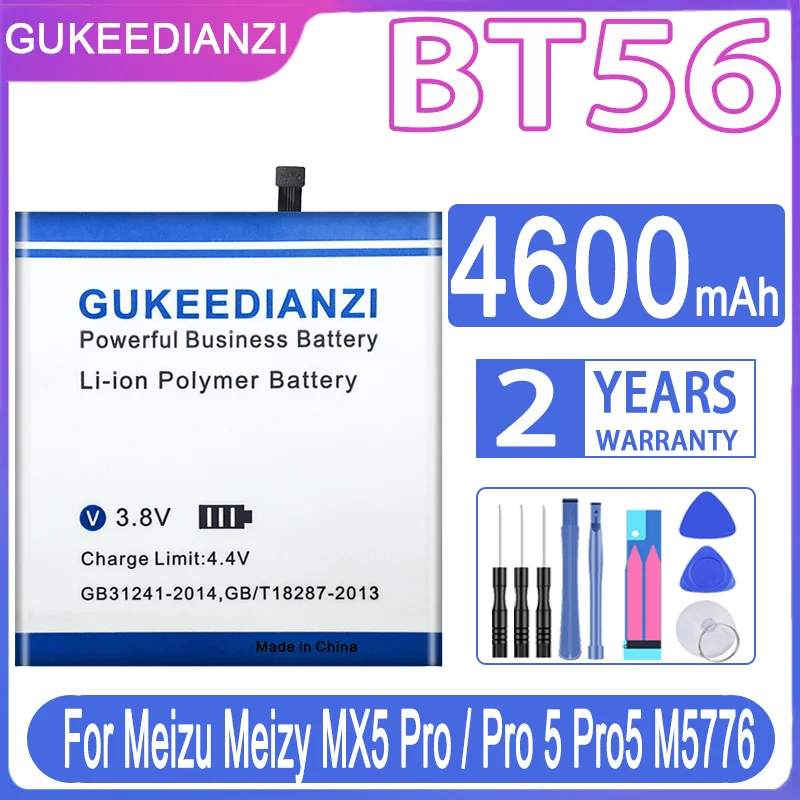 

GUKEEDIANZI Replacement Battery BT45A BT56 4600mAh for Meizu Meizy MX5 Pro / Pro 5 Pro5 M5776 Battery Batterij + Track NO