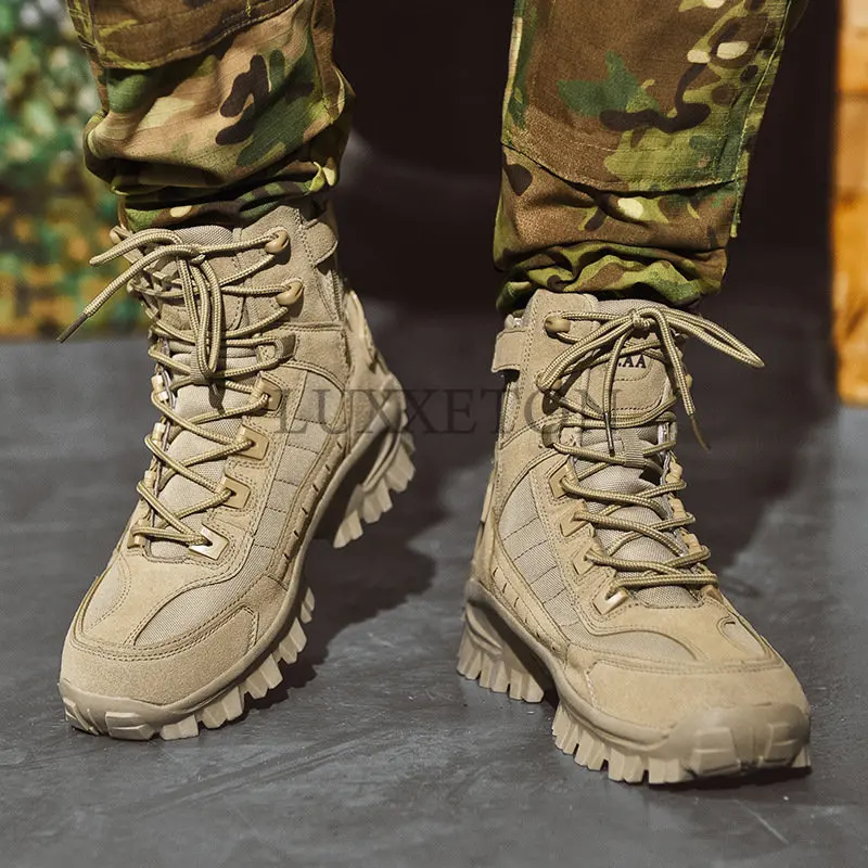 Military Ankle Boots Men Outdoor Leather Tactical Combat Man Boots Army Hunting Work Boots For Men Shoes Casual Bot Zapatos
Military Ankle Boots Men Outdoor Leather Tactical Combat Man Boots Army Hunting Work Boots For Men Shoes Casual Bot Zapatos