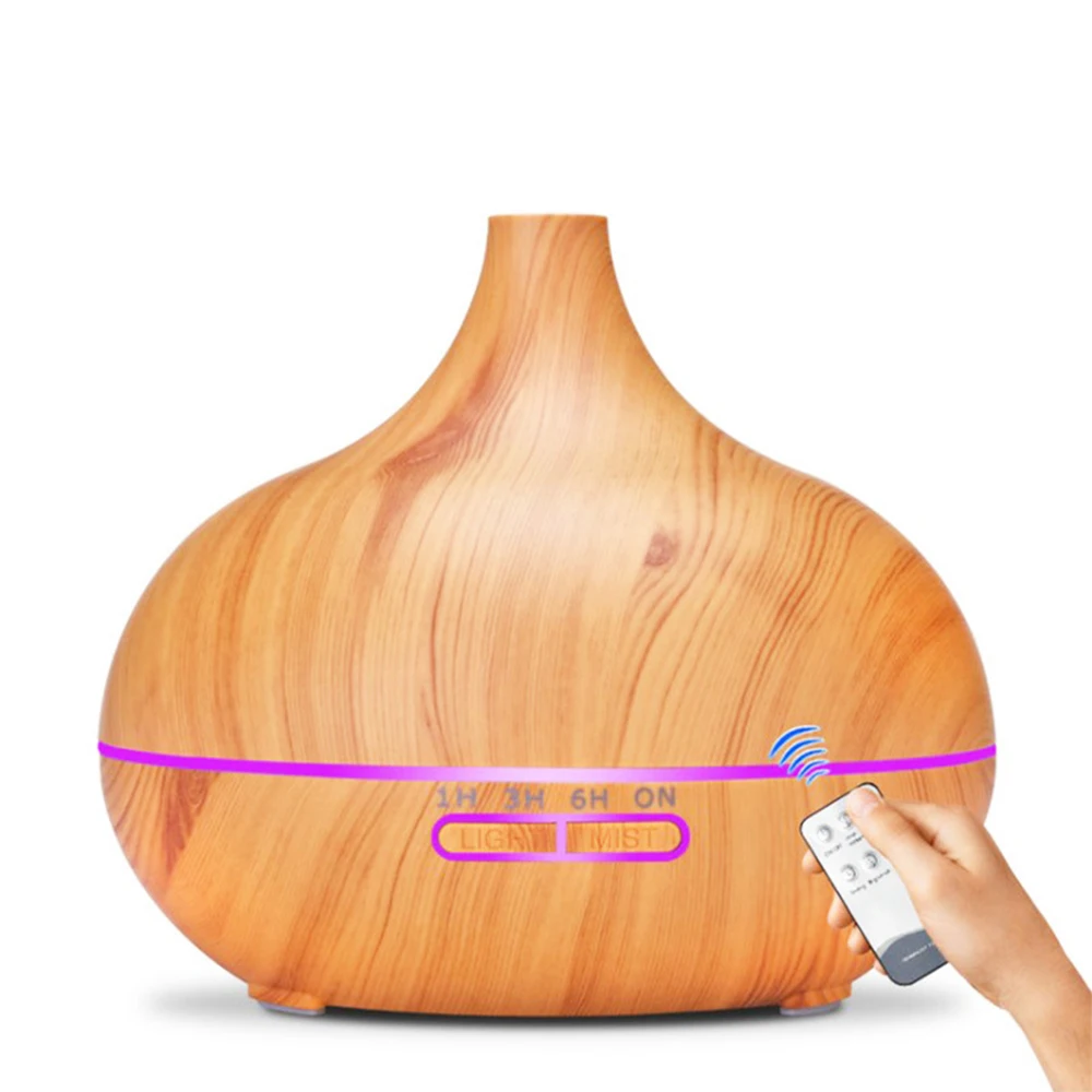 Aromatherapy Essential Oil Diffuser Wood Grain Remote Control Ultrasonic Air Humidifier Cool with 7 Color LED Light
Aromatherapy Essential Oil Diffuser Wood Grain Remote Control Ultrasonic Air Humidifier Cool with 7 Color LED Light