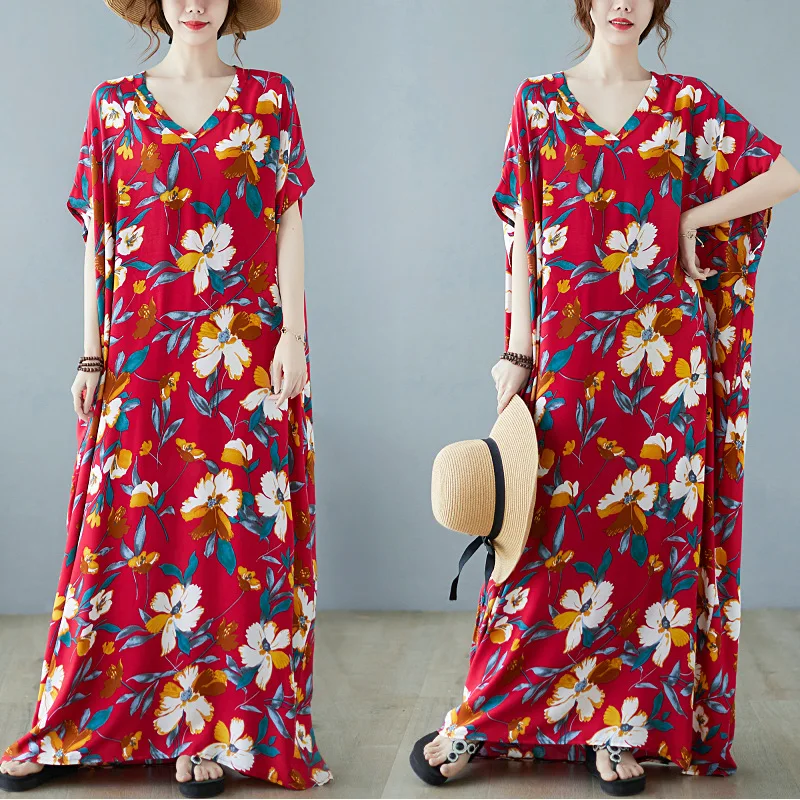 Новинка лета 2022, повседневное свободное тонкое длинное платье в этническом стиле с цветочным рисунком, женское пляжное платье в Корейском с... 
Новинка лета 2022, повседневное свободное тонкое длинное платье в этническом стиле с цветочным рисунком, женское пляжное платье в Корейском с...
