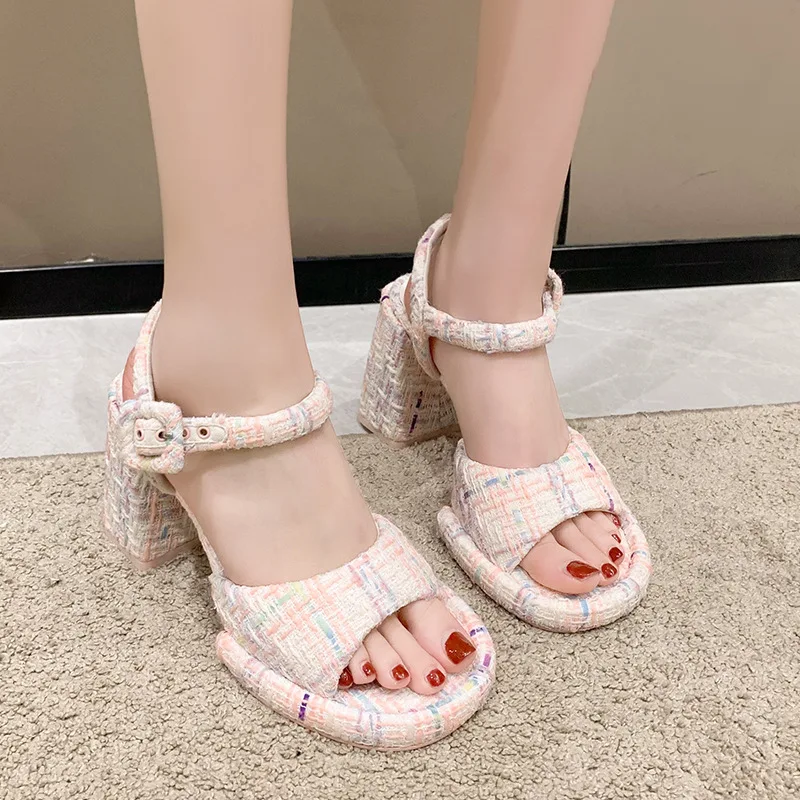 Women Design Platform Vintage High Heels Sandals 2023 Summer Open Toe Ankle Straps Pumps Woman Pink Thick Heeled Party Shoes
Women Design Platform Vintage High Heels Sandals 2023 Summer Open Toe Ankle Straps Pumps Woman Pink Thick Heeled Party Shoes