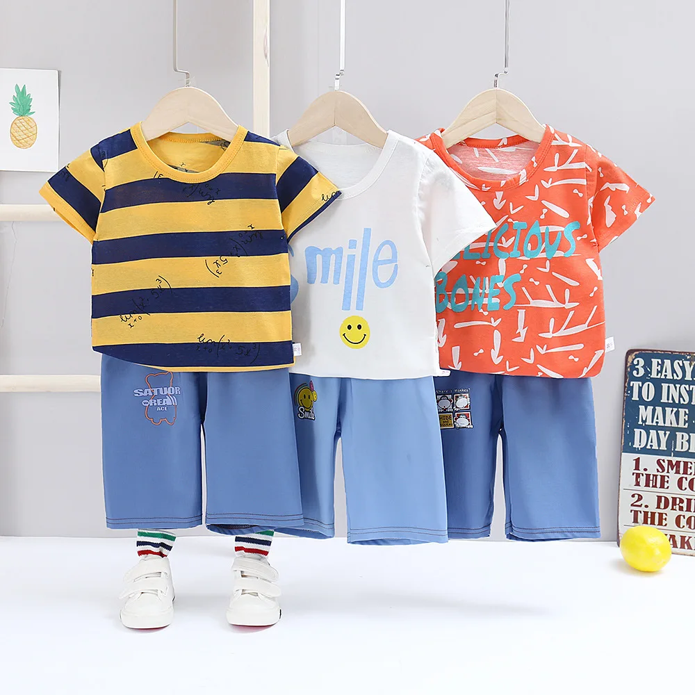 2022 Pajamas For Kid Baby Short Sleeve T-Shirt Tops+Shorts Clothes Suit Girl Boy Children Home Nightwear Casual Clothing Sets
2022 Pajamas For Kid Baby Short Sleeve T-Shirt Tops+Shorts Clothes Suit Girl Boy Children Home Nightwear Casual Clothing Sets