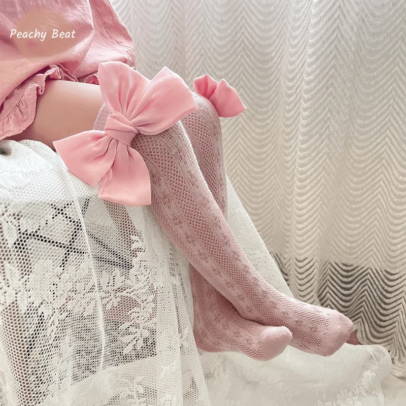

Baby Girl Princess Pantyhose Fishnet Stockings Toddler Child Teens Bow Fishnets Hosiery Ballet Dance Tights Summer Socks 0-10Y