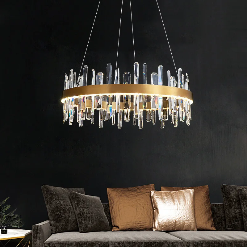 Nordic Luxury Crystal Pendant Lamp Modern Style Circle Chandeliers Home Decor Indoor Hanging Ceiling Lighting
Nordic Luxury Crystal Pendant Lamp Modern Style Circle Chandeliers Home Decor Indoor Hanging Ceiling Lighting