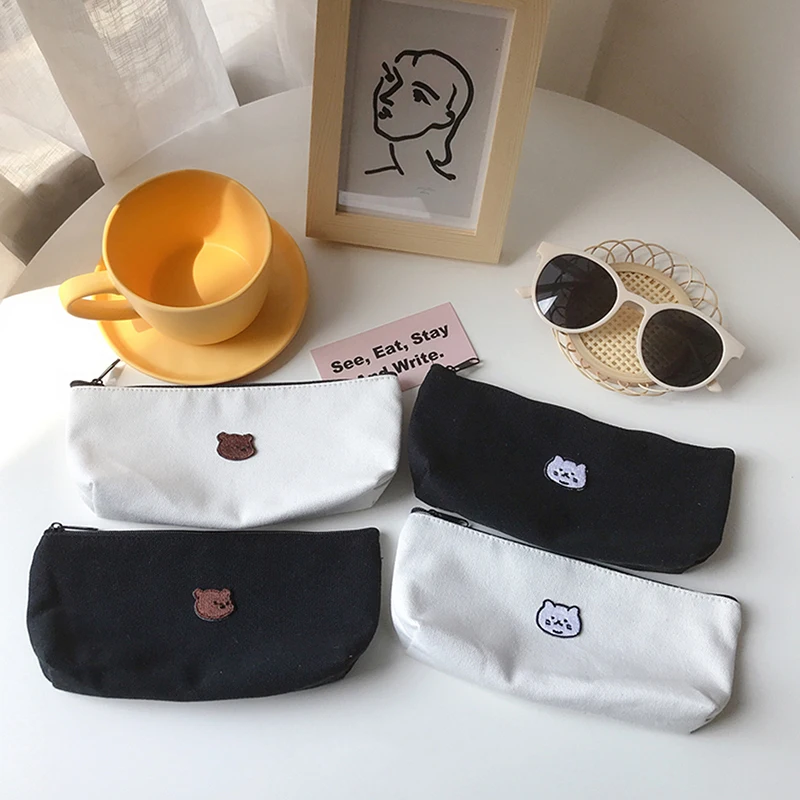 New Embroidered Canvas Cute Pencil Bag Korean Storage Case Pretty Stationery Pen Bag
New Embroidered Canvas Cute Pencil Bag Korean Storage Case Pretty Stationery Pen Bag