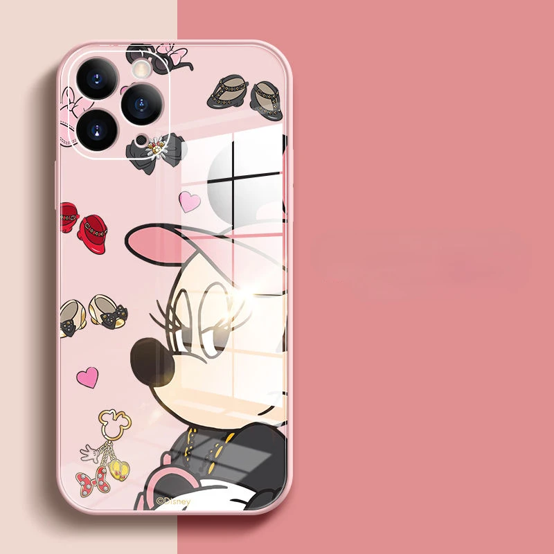Disney Cartoon New Glass Phone Case Shockproof Protective Cover for Iphone 13 12 11 Pro Mini XS MAX X XR Silicone Soft Cover
Disney Cartoon New Glass Phone Case Shockproof Protective Cover for Iphone 13 12 11 Pro Mini XS MAX X XR Silicone Soft Cover