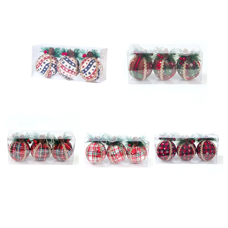 3Pcs Red Plaid Painted Balls Christmas Tree Ornaments Gift PVC Ball Hanging Holiday Party Decor Christmas Pendant Home
3Pcs Red Plaid Painted Balls Christmas Tree Ornaments Gift PVC Ball Hanging Holiday Party Decor Christmas Pendant Home