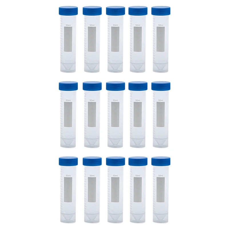 15 Pieces 50Ml Plastic Transparent Centrifuge Tube With Scale Plastic Test Tube Free-Standing With Screw Cap
15 Pieces 50Ml Plastic Transparent Centrifuge Tube With Scale Plastic Test Tube Free-Standing With Screw Cap
