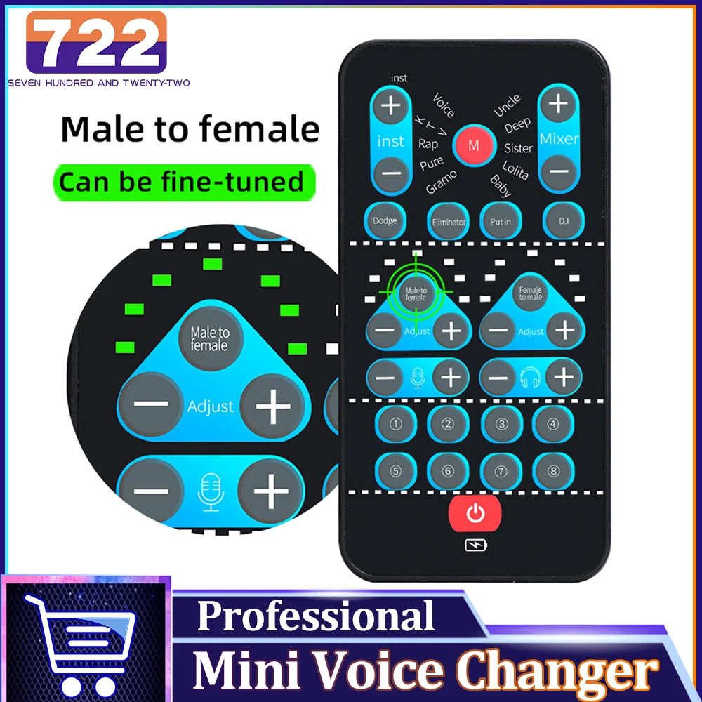 New Voice Changer Device Multi Languages Karaoke Beautifying Universal Portable Sound Changer Card Fine Tuning for Live Phone
New Voice Changer Device Multi Languages Karaoke Beautifying Universal Portable Sound Changer Card Fine Tuning for Live Phone