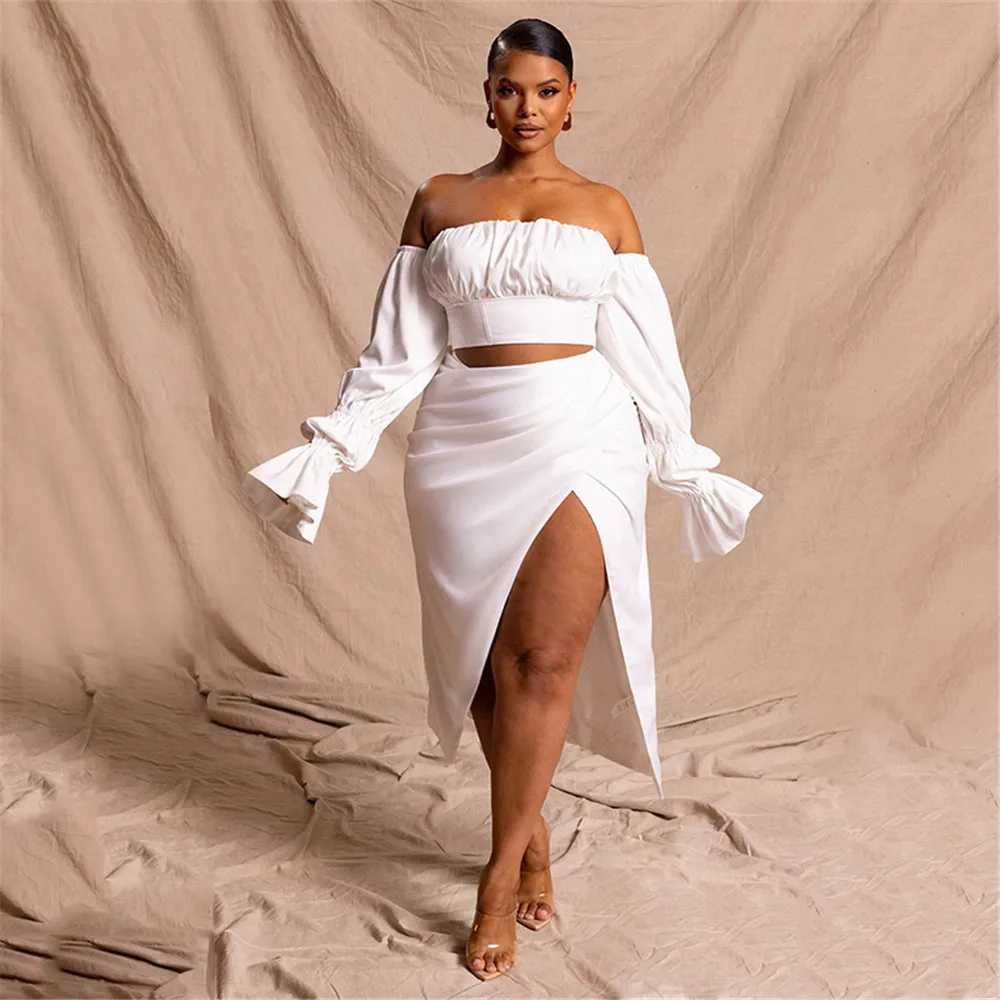 2022 Summer Two Piece Sets Women Bohemian Casual Sexy Split Skirts 2Pcs Sets Pleated Off Shoulder Crop Tops And Short Skirt Club
2022 Summer Two Piece Sets Women Bohemian Casual Sexy Split Skirts 2Pcs Sets Pleated Off Shoulder Crop Tops And Short Skirt Club