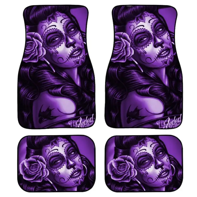 Purple Day of the Dead, Calavera Girl, Custom Car Floor Mats 4 Pieces Rubber Non-Slip Floor Mats Auto Carpets Car Interior Decor
Purple Day of the Dead, Calavera Girl, Custom Car Floor Mats 4 Pieces Rubber Non-Slip Floor Mats Auto Carpets Car Interior Decor