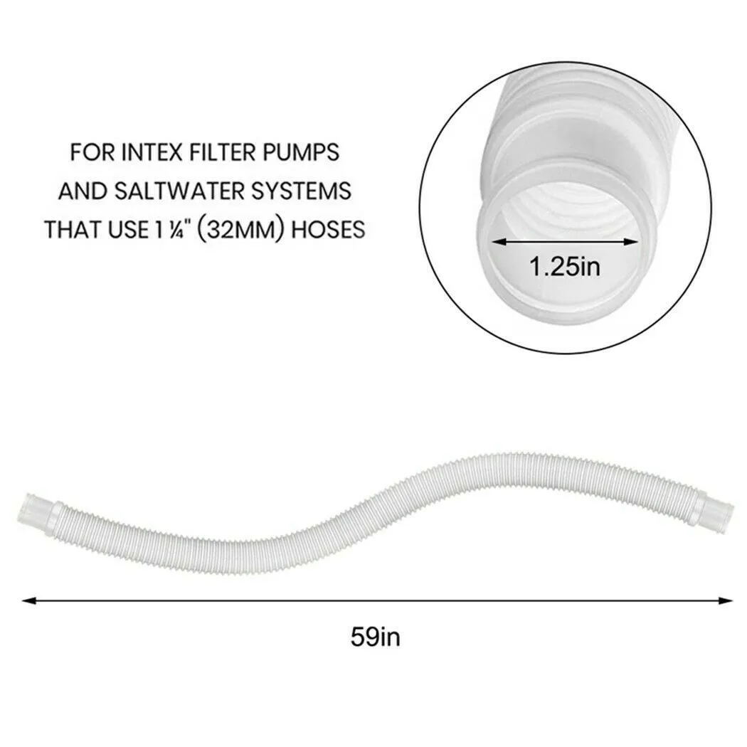 1.25in 1 Hose & 2 Clips / 2 Hose & 4 Clips For Intex Hose Clip 32mm Swimming Pool Pipe 1.5m For Pump/Filter/Heater
1.25in 1 Hose & 2 Clips / 2 Hose & 4 Clips For Intex Hose Clip 32mm Swimming Pool Pipe 1.5m For Pump/Filter/Heater