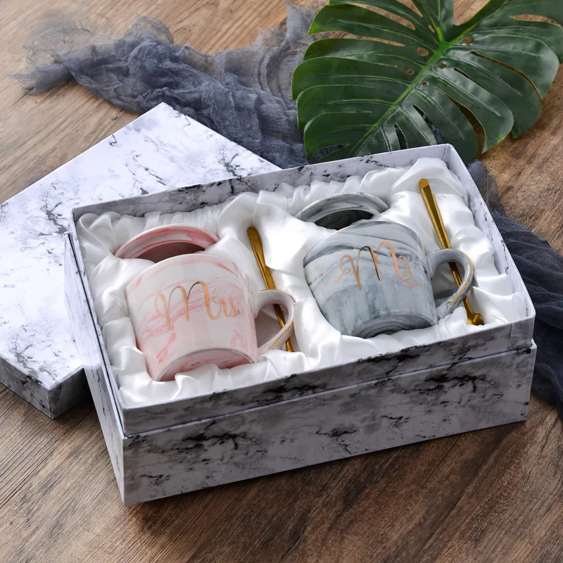 Luxury 3 Colours Gold Edge Mr Mrs Ceramic Marble Coffee Mug Cup Wedding Bridal Couples Lover's Gifts Mug Porcelain Milk Tea Cup
Luxury 3 Colours Gold Edge Mr Mrs Ceramic Marble Coffee Mug Cup Wedding Bridal Couples Lover's Gifts Mug Porcelain Milk Tea Cup