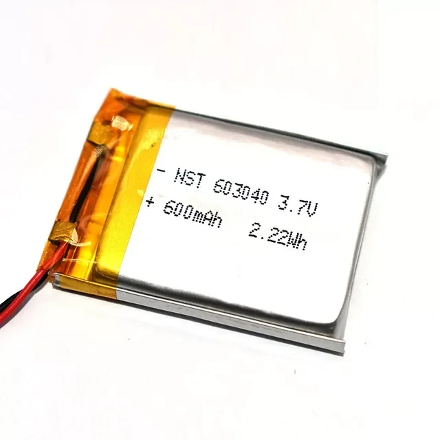 2023New 800mAh Li-ion Battery 603040 Lithium Polymer Rechargeable Battery for GPS locator MP3 MP4 bluetooth speaker LED light
2023New 800mAh Li-ion Battery 603040 Lithium Polymer Rechargeable Battery for GPS locator MP3 MP4 bluetooth speaker LED light
